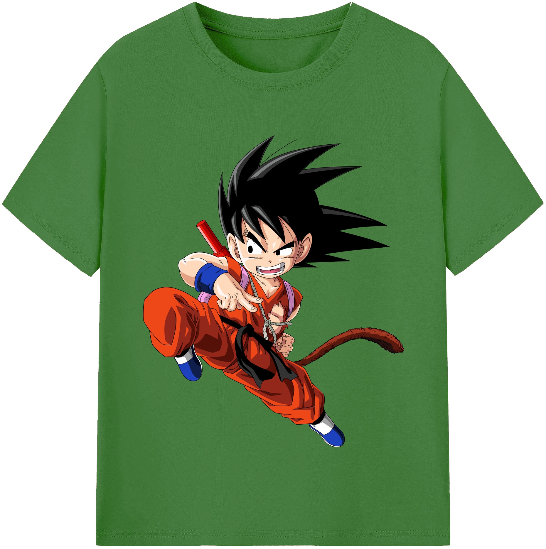 （画像用） ドラゴンボール 孫悟空（そん ごくう）Son Goku カカロット DRAGON BALL Kakarotto レディースカジュアルプリントTシャツ（綿100％）